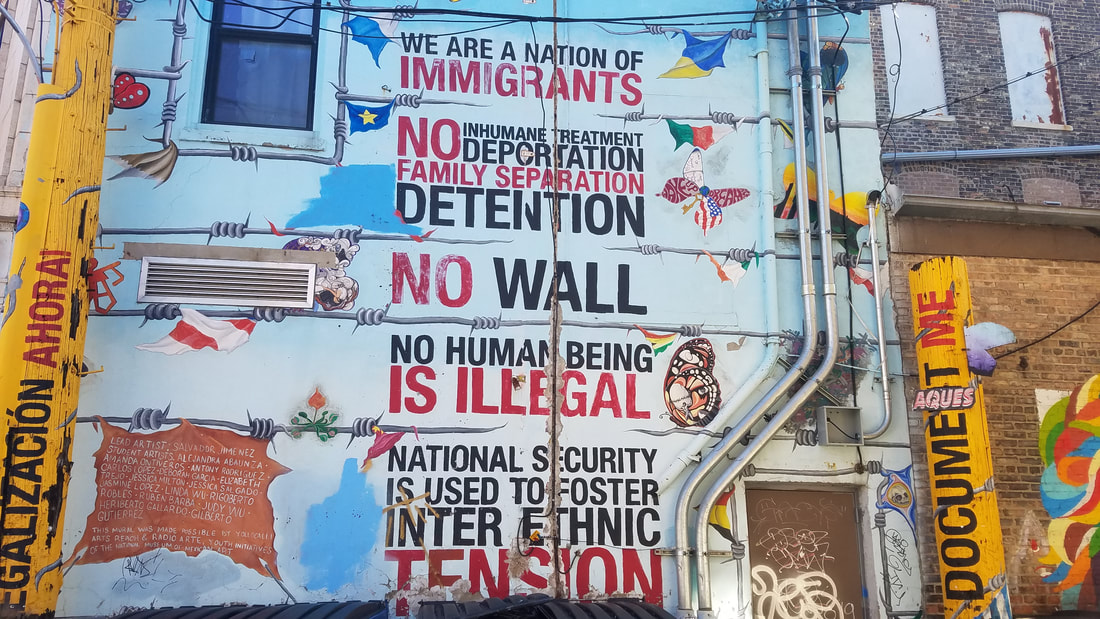 Declaration of Immigration mural