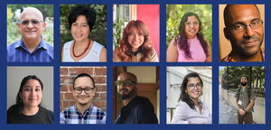 10 headshots of people in the Borders of Sanctuary collective