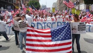 activists marching