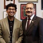 Carlos Hernandez with Congressman Jesus Garcia